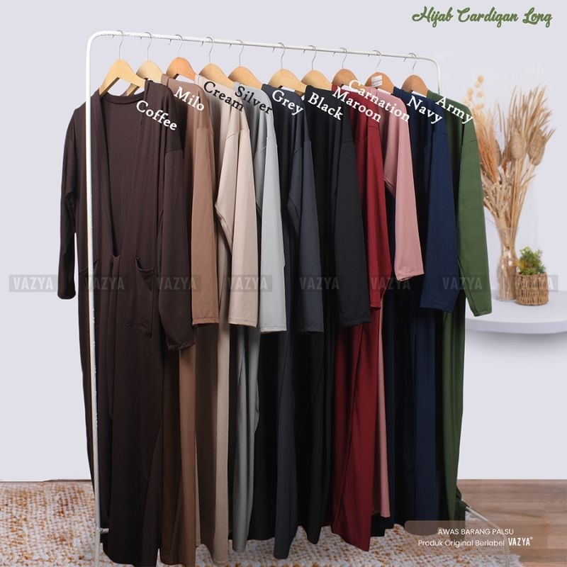 Long Cardigan Hijab / Hijab Cardigan 2in1