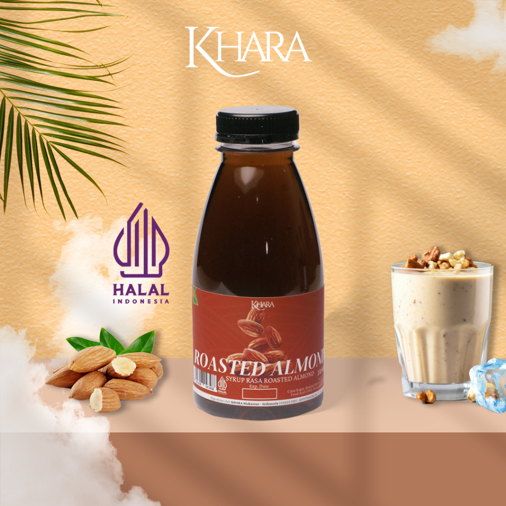 

Sirup Khara Roasted Almond 350ml - Khara Roasted Almond Flavoured Syrup 350ml