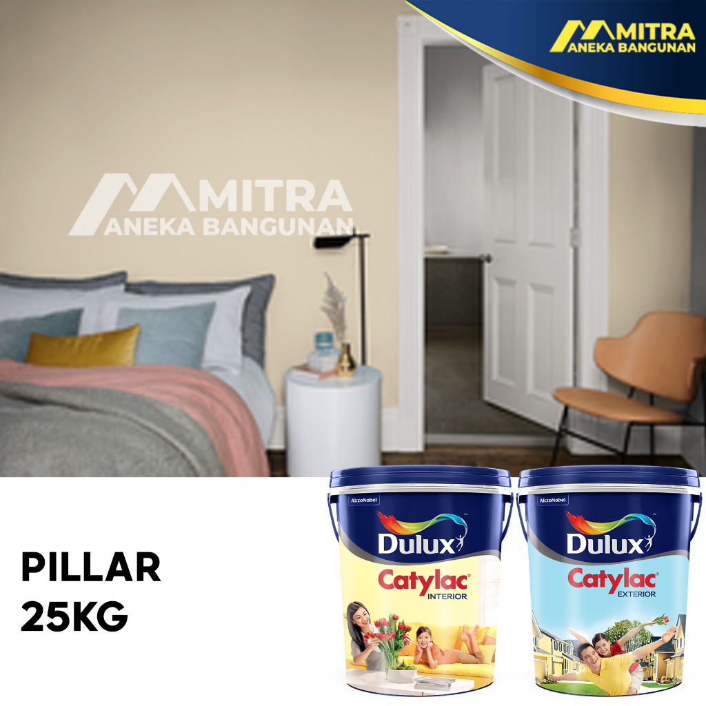 CAT TEMBOK DULUX CATYLAC INTERIOR EXTERIOR 25KG PAIL / PILLAR / BEIGE NUDE