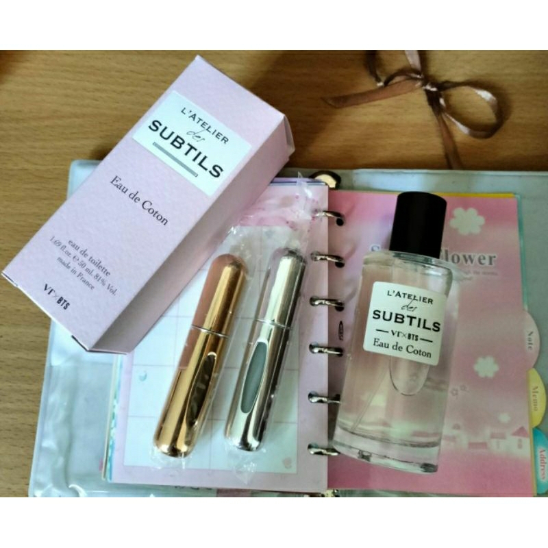 Sharing parfum Jin BTS x VT Cosmetics Eau de Coton Kim Seokjin pink ver