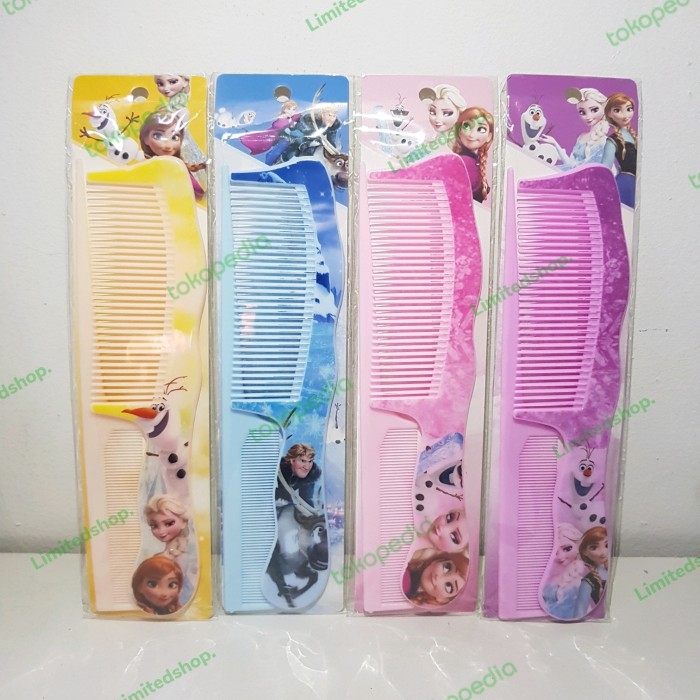 ✿ELYSABETHME✿  Sisir rambut singel karakter frozen lucu untuk anak dan dewasa