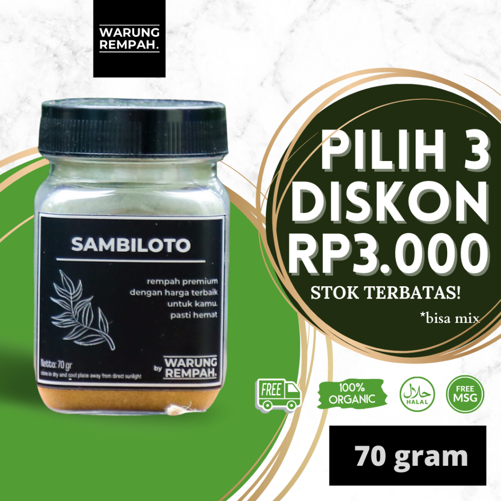 

Sambiloto Sambiroto Bubuk Asli Green Chiretta Leaves Powder