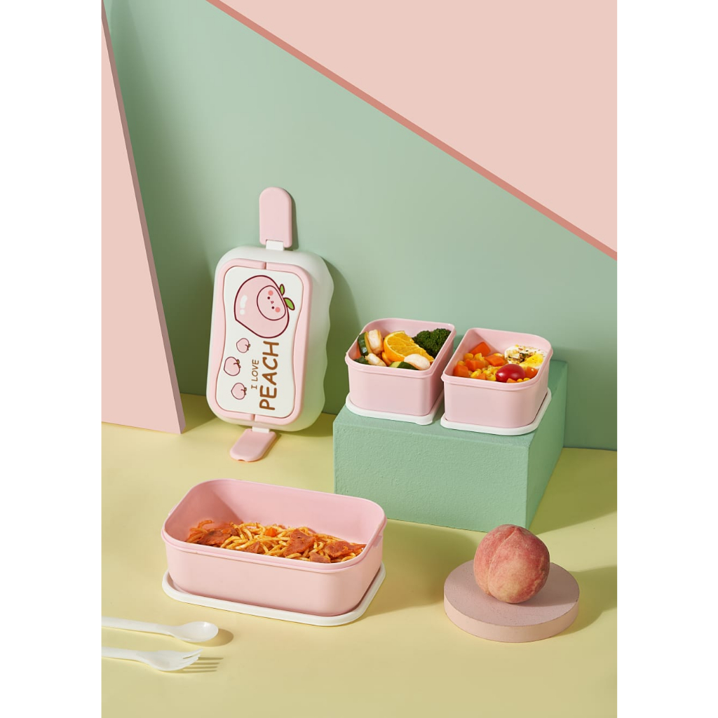 LUNCHBOX//KOTAK MAKAN PERSEGI DUA TINGKAT KD6363