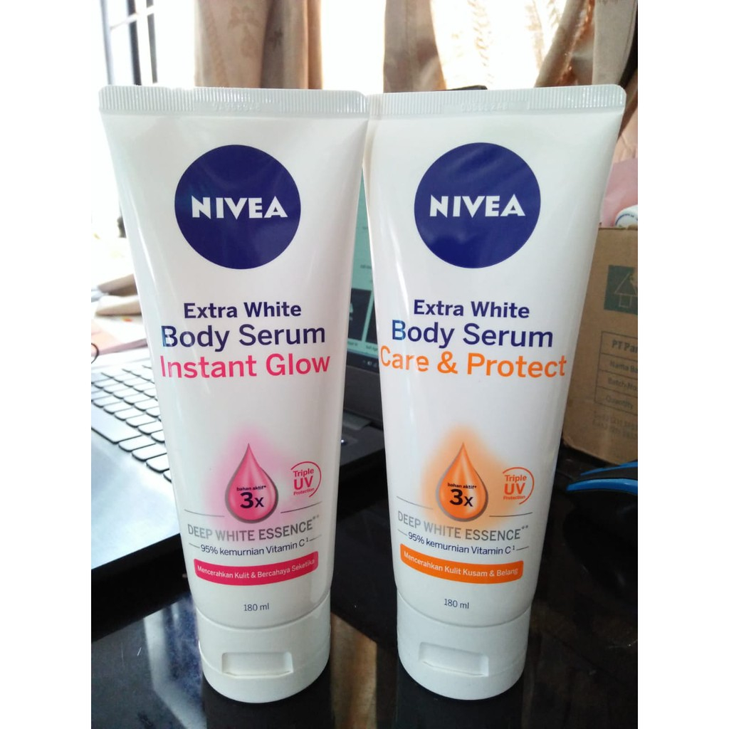 ✿ELYSABETHME✿ 𝓷𝓲𝓿𝓮𝓪 Nivea hand and Body serum super whitening 180ml mencerahkan kulit