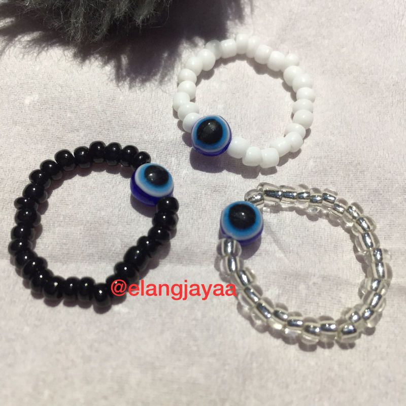 [PROMO] Ring Evil Eye/Cincin Manik/Beads Idol Kpop