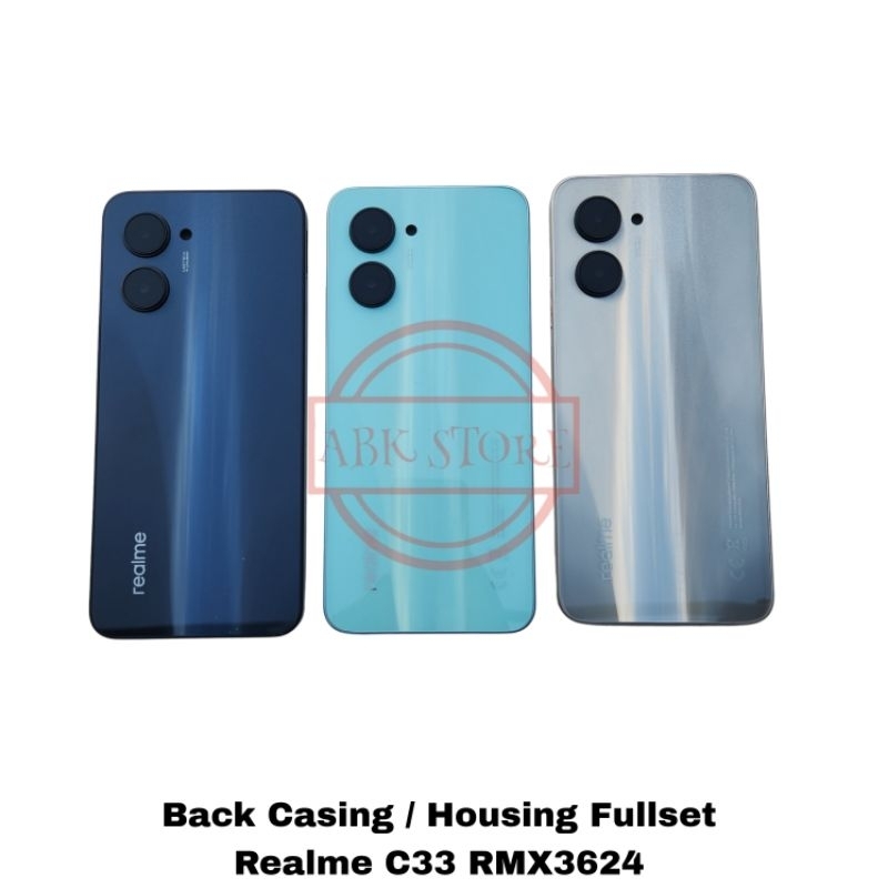 BACK CASING KESING HOUSING REALME C33 BACKDOOR FULLSET + BAZEL