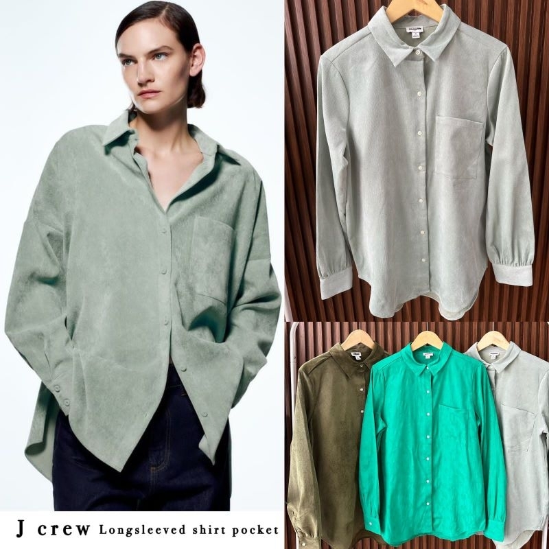 J cr*w simple luxury pocket blouse