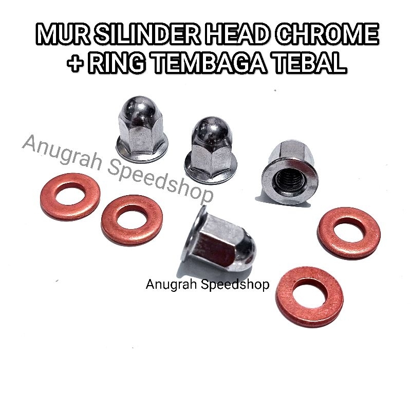 [COD] MUR RING BLOK HEAD RX KING NINJA R RR F1ZR SATRIA 2 TAK MUR CHROME BLOK CYLINDER MIO XEON JUPI