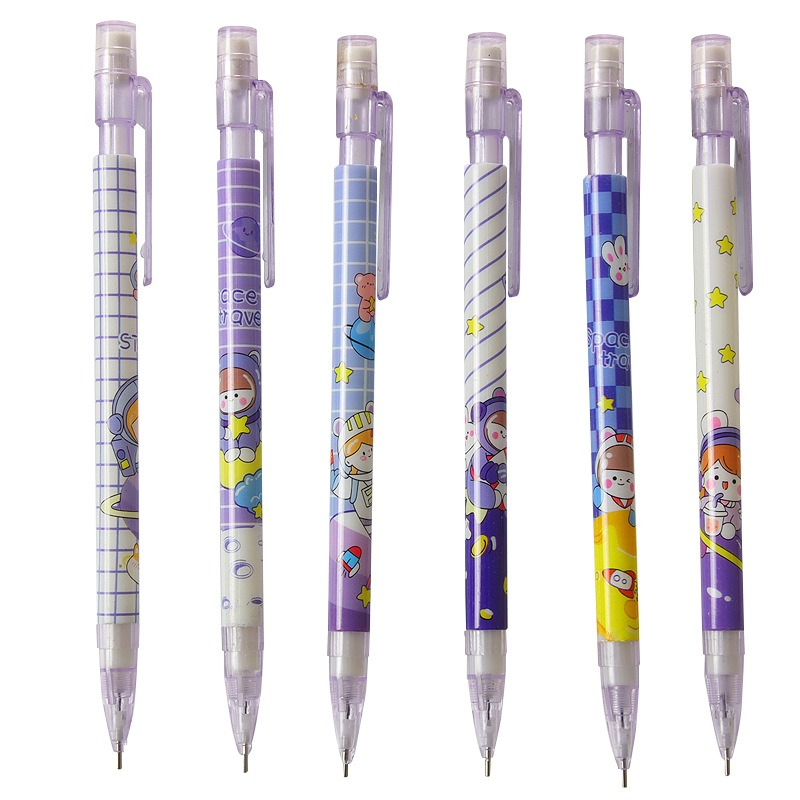 

Gannise 6pcs Pencil Pensil Cetek Cetekan Mekanikal Mekanik Penghapus GN-ST0369