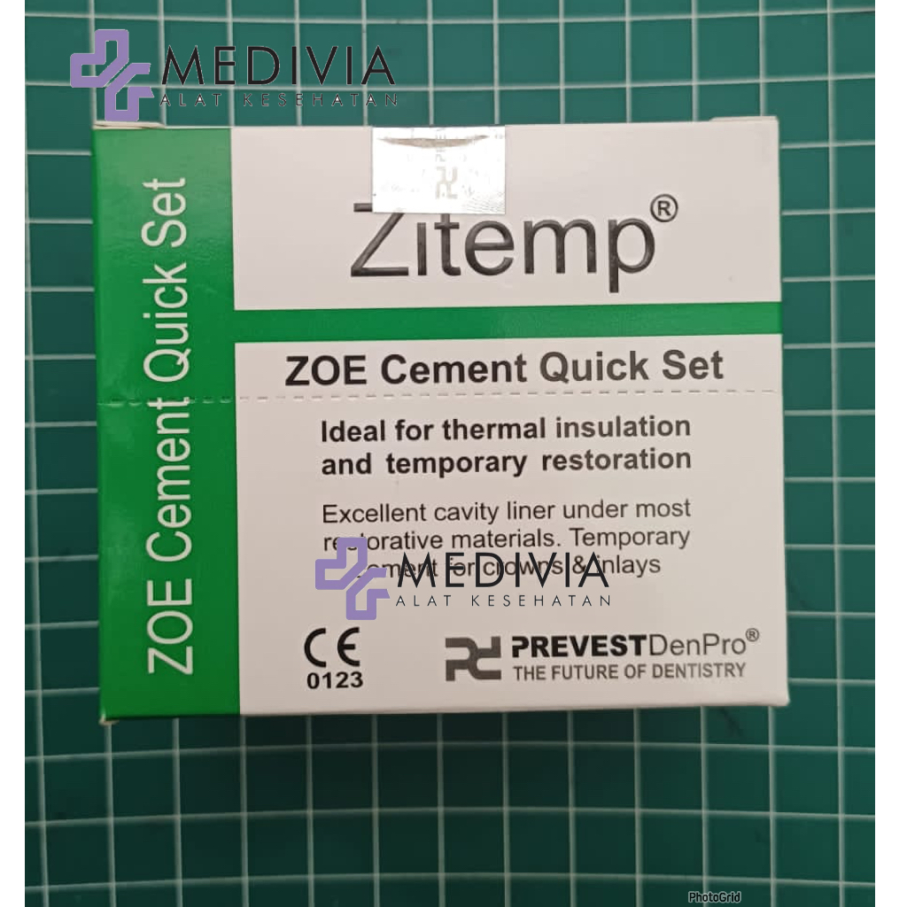 ZITEMP / ZOE ZINC OXIDE EUGENOL CEMENT QUICK SET POWDER 15GR LIQUID 10ML ED 11/25