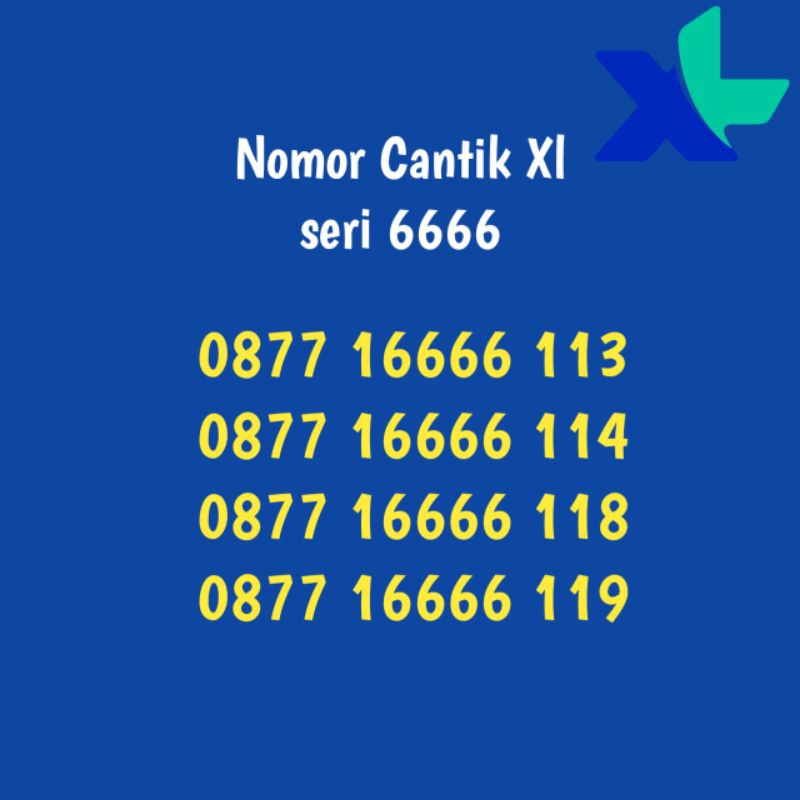 nomor xl cantik seri kwartet 6666 rapi