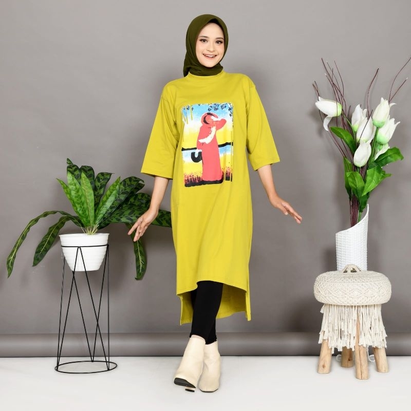 LONG TUNIK SABLON NEW CLARISA BiG Size ukuran L XL XXL 3XL 4XL