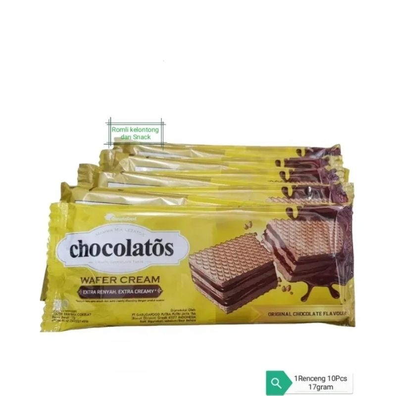 

Gery Chocolatos Wafer Cream Renceng 1Pak isi 10Pcs 17gr