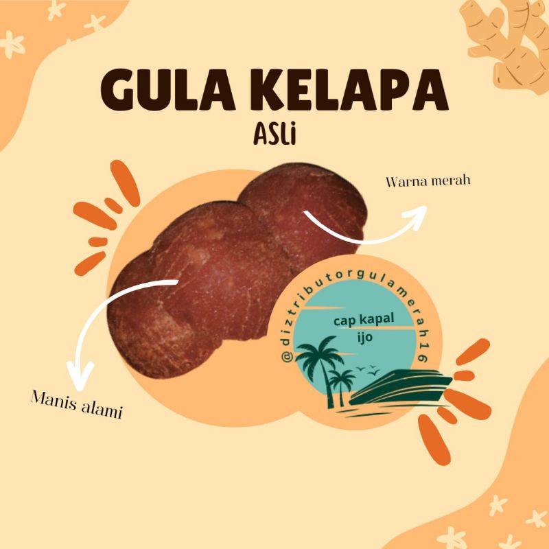

gula merah kelapa warna merah