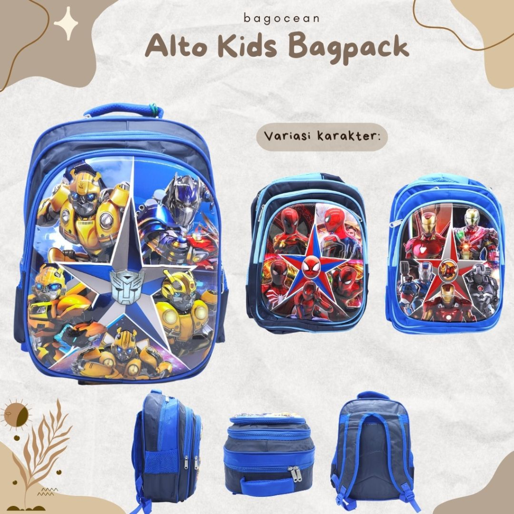 TAS ANAK LAKI-LAKI SD 16 INCHI TIMBUL MOTIF BINTANG IMPORT MURAH BARU 3 RUANG / TAS ANAK COWOK EMBOSS 16&quot; / TAS ANAK ALTO KARAKTER MURAH / KUAT AWET TAHAN LAMA / TAS ANAK BANYAK RUANGAN IMPORT MURAH / TAS SEKOLAH ANAK SD 1-6 TIMBUL MOTIF BINTANG EMBOSS