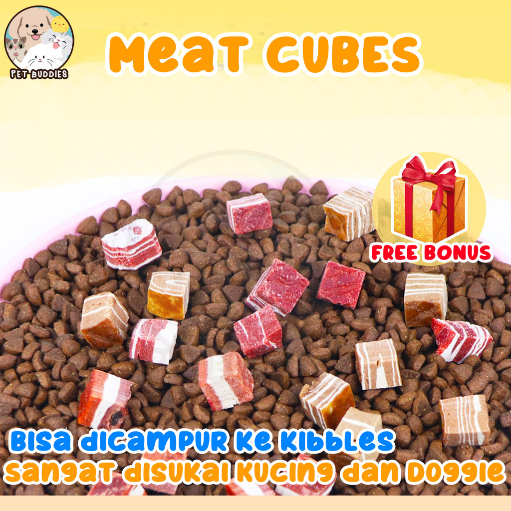 Meat Cube 100g Snack Dental Chew Kucing/Anjing