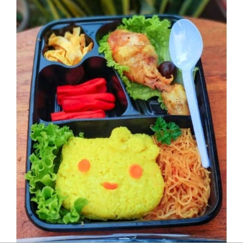 

Nasi Bento Karakter Murah Ekonomis Free Sticker Ucapan