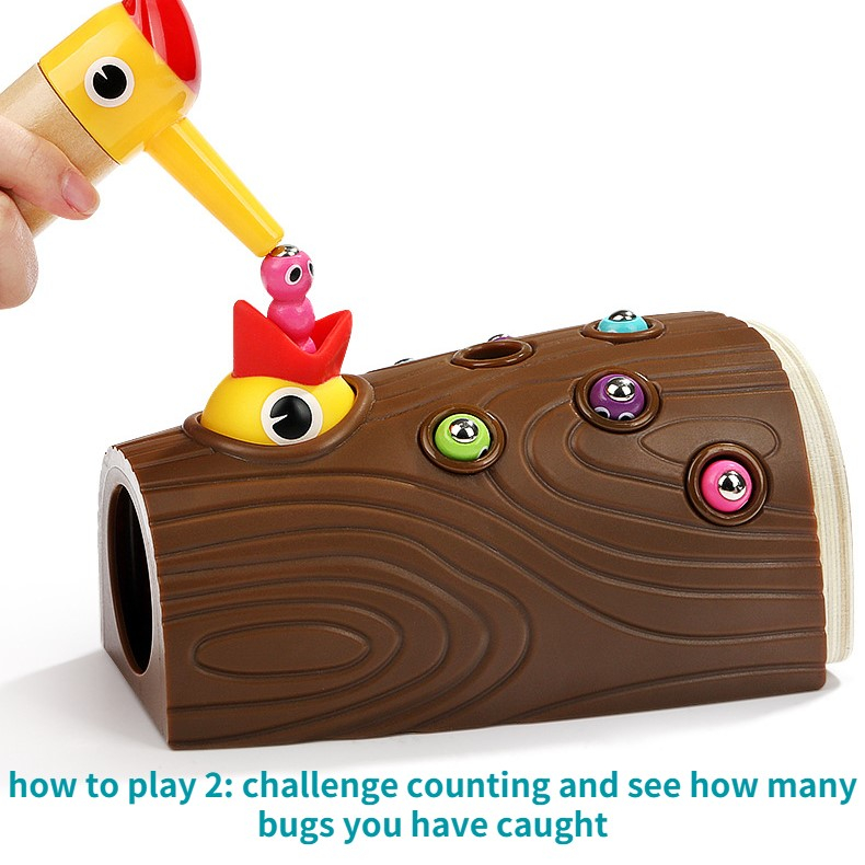 Mainan Burung Pelatuk Edukasi Woodpecker Feeding Game - LS-27 - Multi-Color