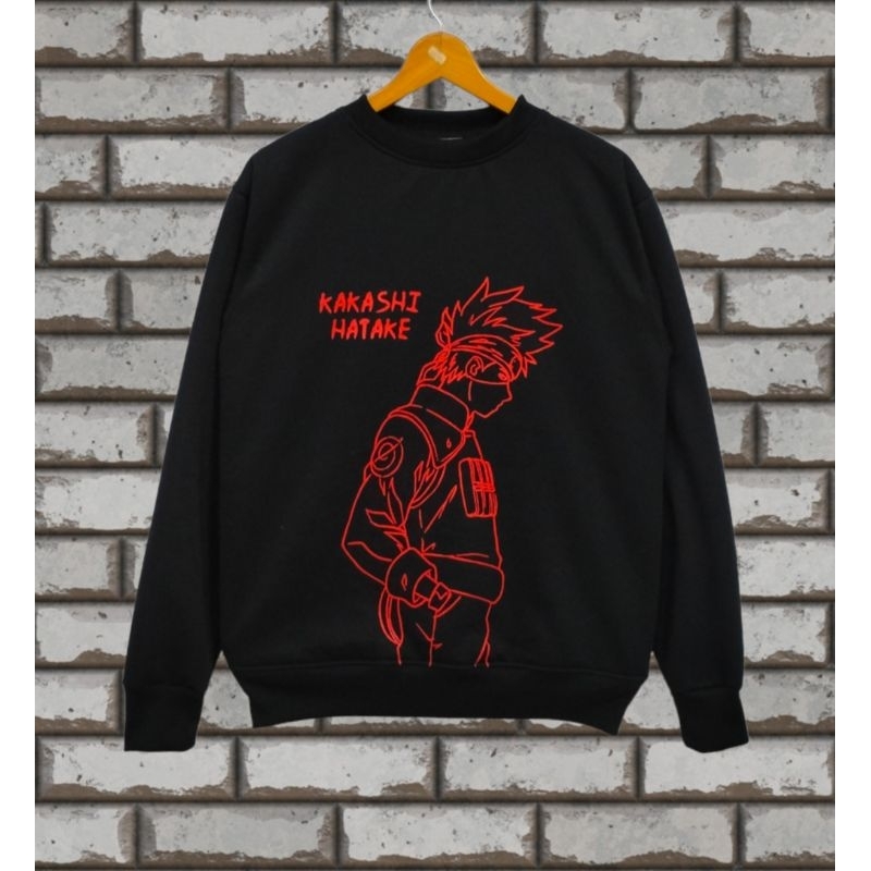 Crewneck Anime Naruto Sasuke Kakasi Garra Simpel(Cod)