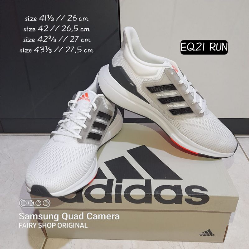 SEPATU ADIDAS EQ21 RUN SIZE 41⅓ ORIGINAL BNIB (H00511)