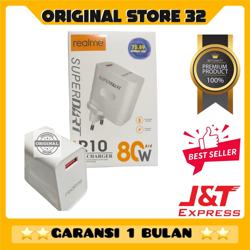 Adaptor Batok Charger Realme 80w Fast Charging Original Realme  Adaptor Realme 80Watt R10 original