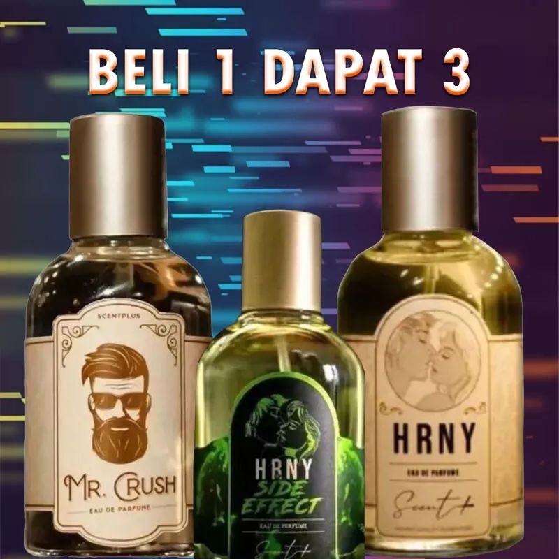 PROMO PAKET HEMAT  BELI 1 DAPAT 3 PARFUM HRNY / MR CRUSH / STAYCATION BEBAS PILIH VARIAN 30 ML