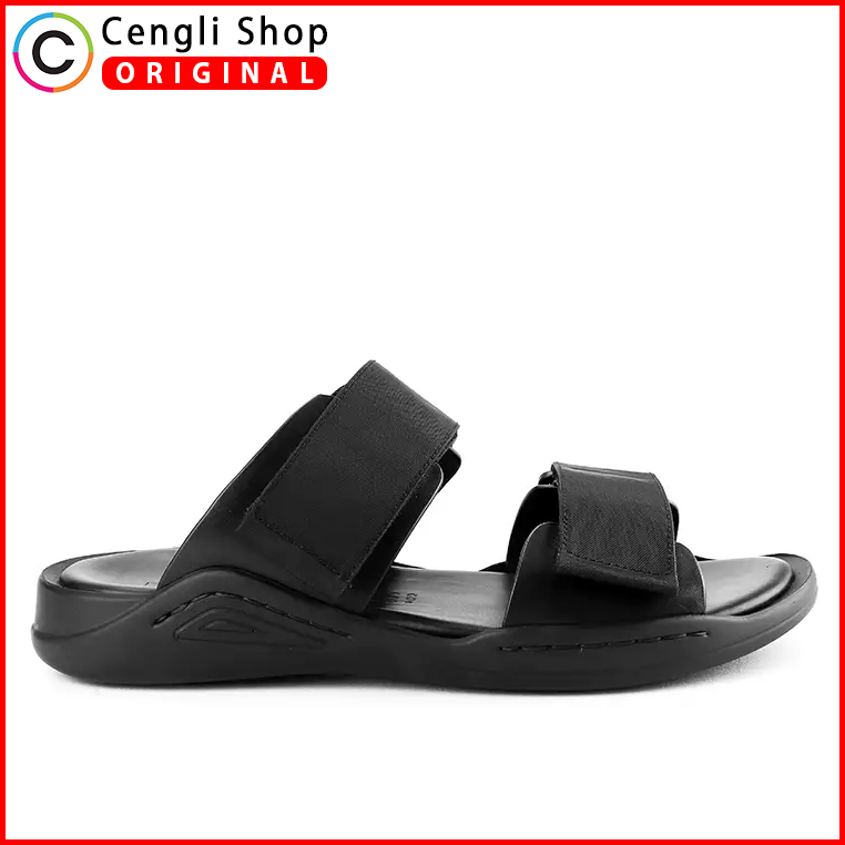 ANDREW SANDAL PRIA TERBARU ORIGINAL CASUAL KULIT BRANDED HITAM ANMB3