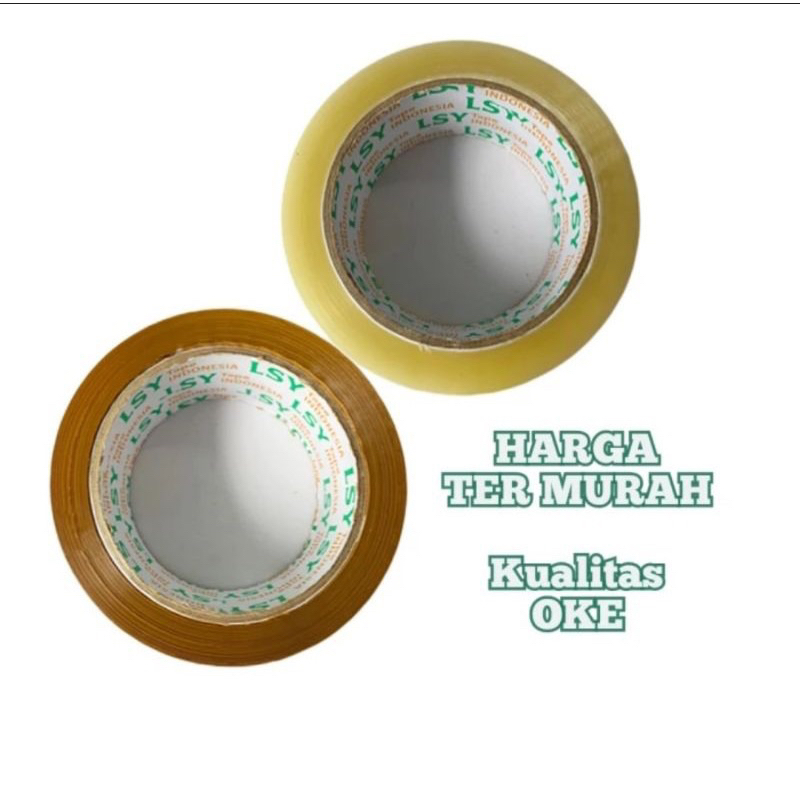 Lakban Bening-Coklat Berkualitas LSY Tape 45 mm x 100 Yard (CHO)