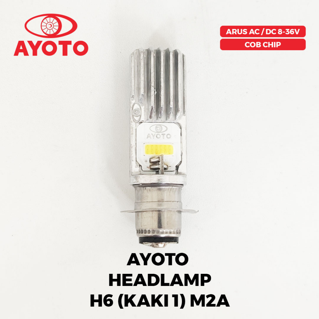 [AYOTO] LAMPU DEPAN (HEADLAMP) H6 KAKI 1 LED M2A AC DC MOTOR MATIC / BEBEK