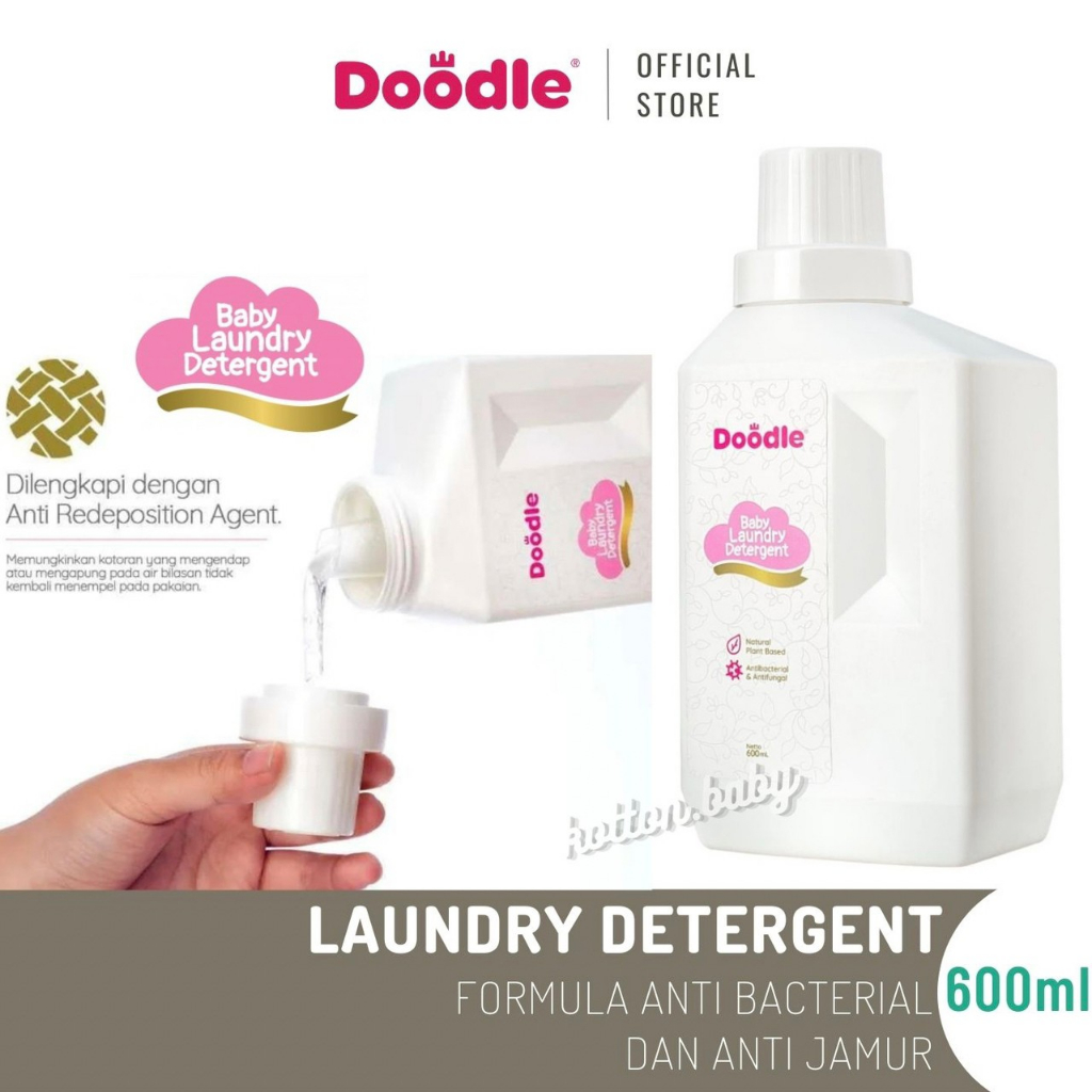 Doodle Detergen Cair Laundry Bayi 600 Ml Natural Plant Based