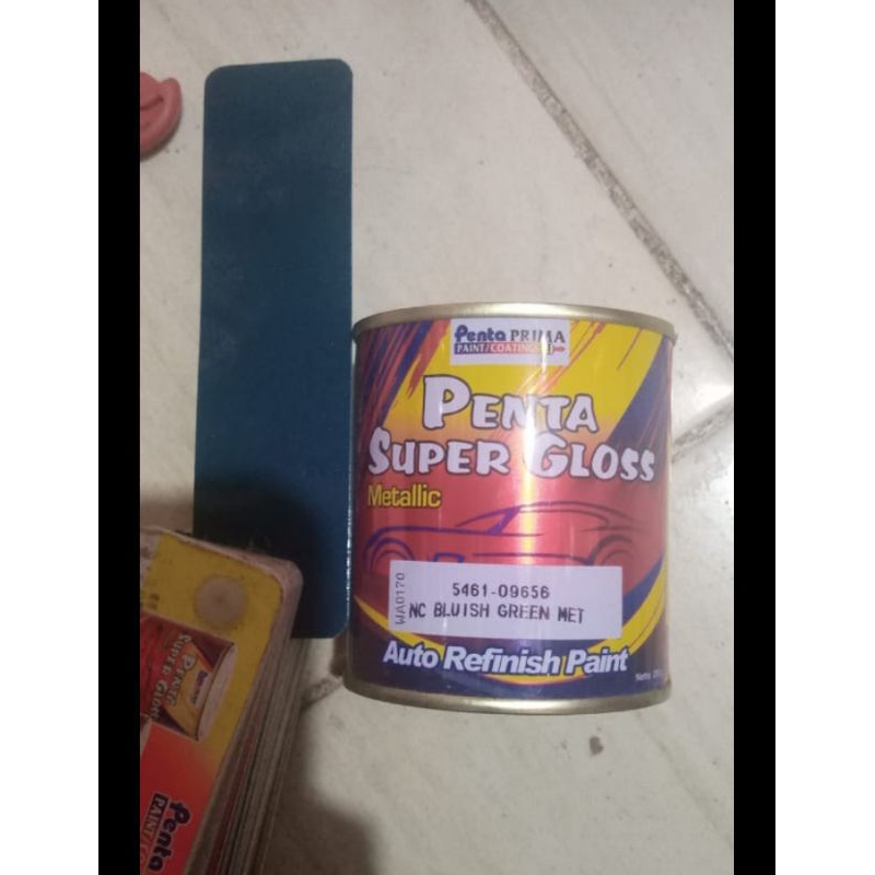 CAT PENTA SUPER GLOSS BLUISH MET GREEN CAT HIJAU BOTOL PENTA CAT HIJAU METALLIC KEBIRUAN 1kg