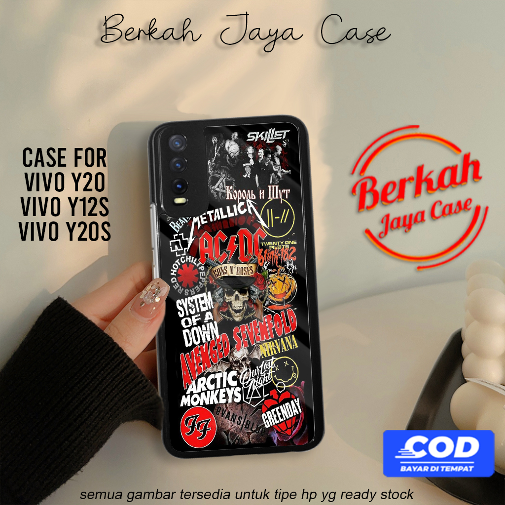 Berkah Case Vivo Y20 Y12s Y20s Hp Vivo Y20 Y12s Y20s Pelindung Hp Motif BAND03 Case Lucu Casing Hp K