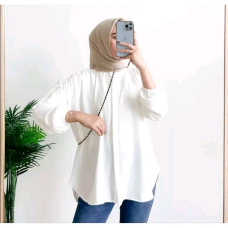 Tunik crinkle terbaru bahan crinkle premium