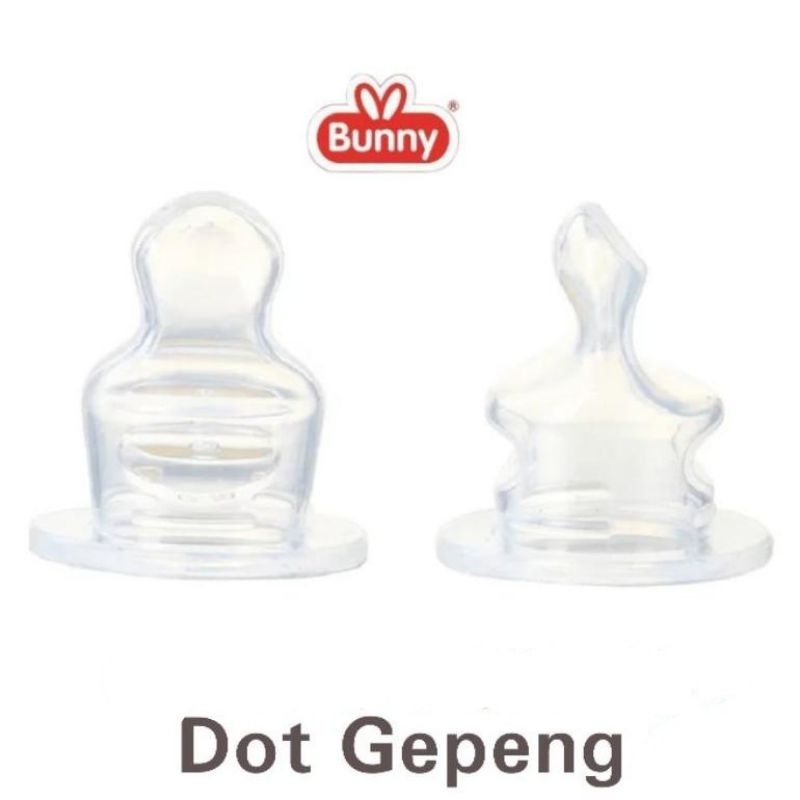 Lusty Bunny Dot Curah Bulat Gepeng Bayi Silikon S M L - Lustybunny Nipple Silicone Baby Size SML Dot Bulat Gepeng Curah