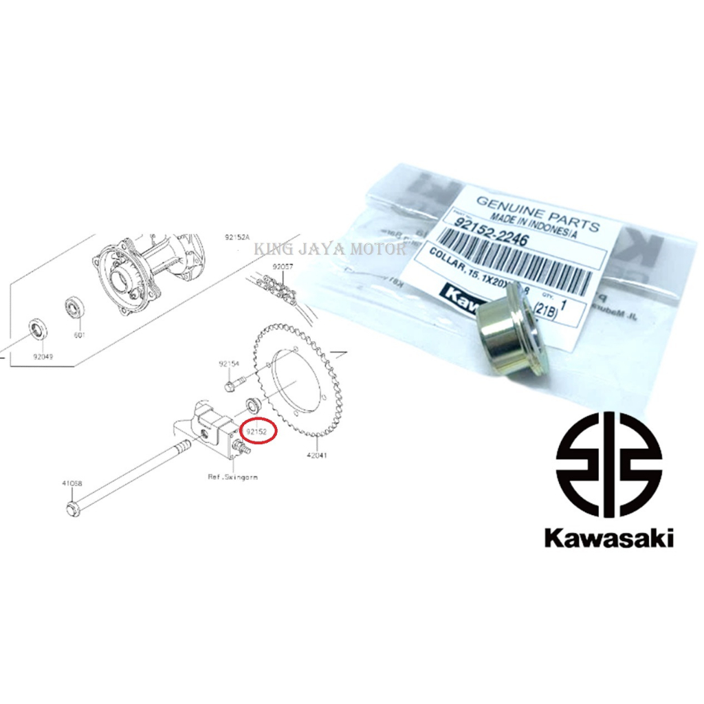 BOSH TROMOL BELAKANG KLX 92152-2246 ASLI KAWASAKI