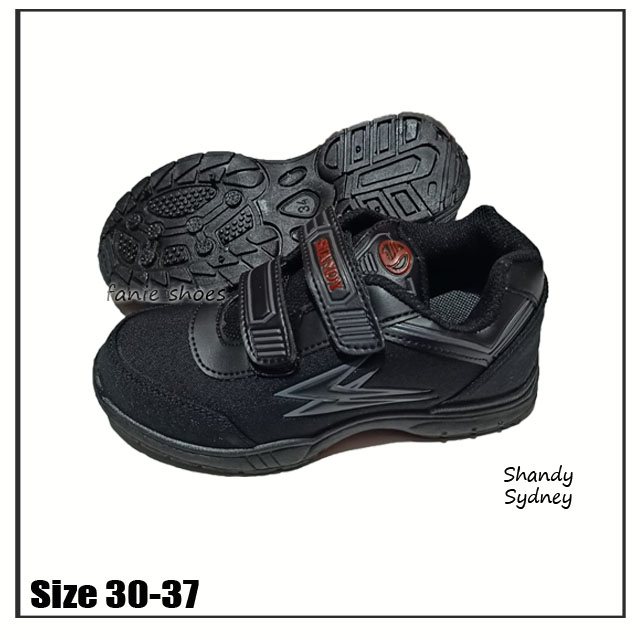 Shandy Sydney 30-37 Sepatu Sekolah Hitam Anak Paud TK SD SMP SMA Laki Murah