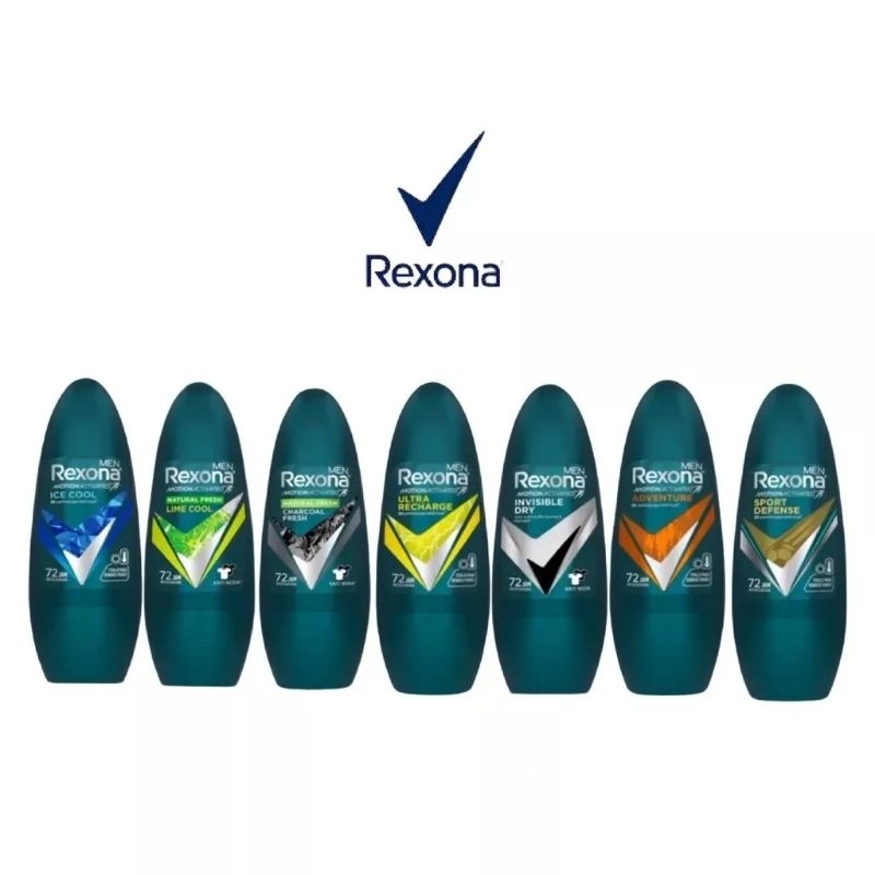 Rexona men deo roll on invisible dry anti bacterial ultra charge sport defense 45ml