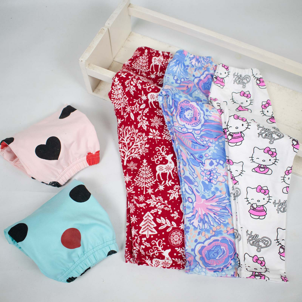 Legging Anak Usia 1-6 thn  Bahan Cotton Strecth Motif Berkualitas Style Anak Cewek