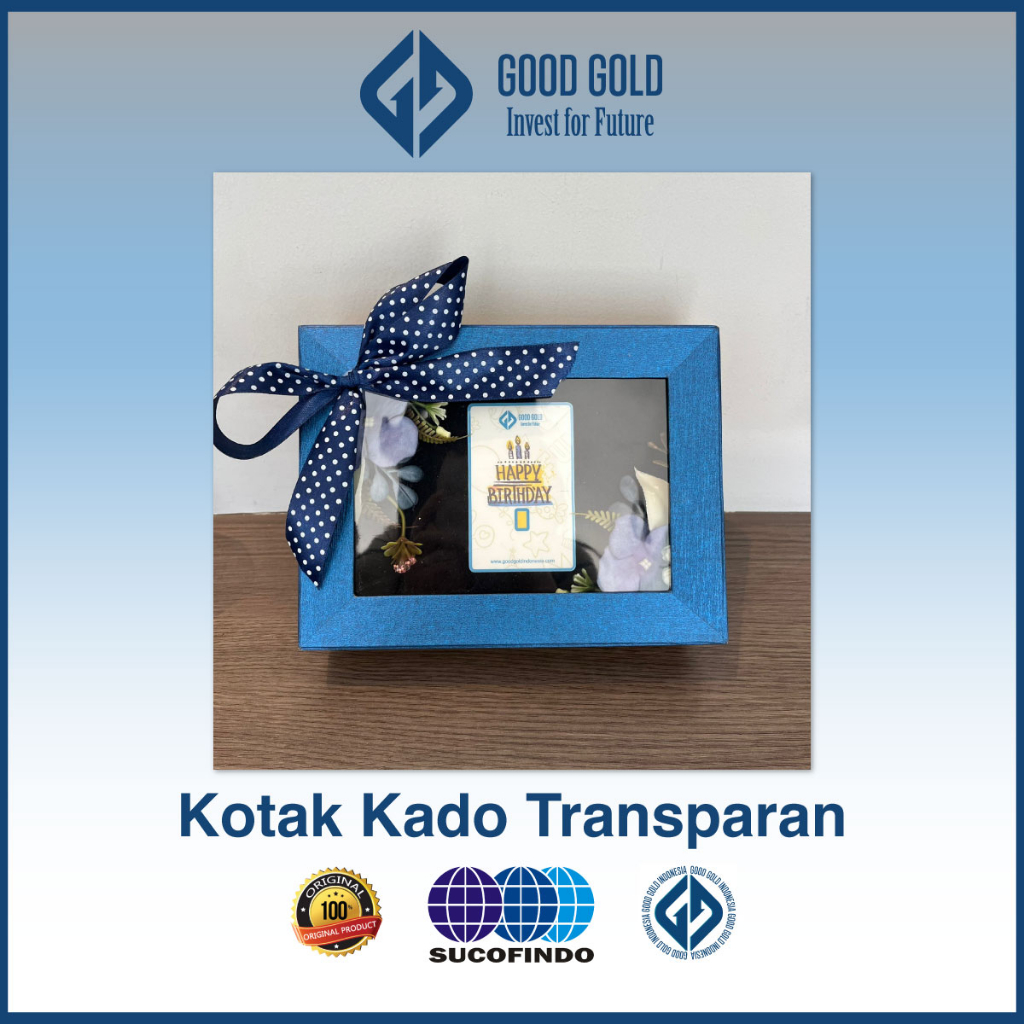 Kotak Kado Logam Mulia Transparan