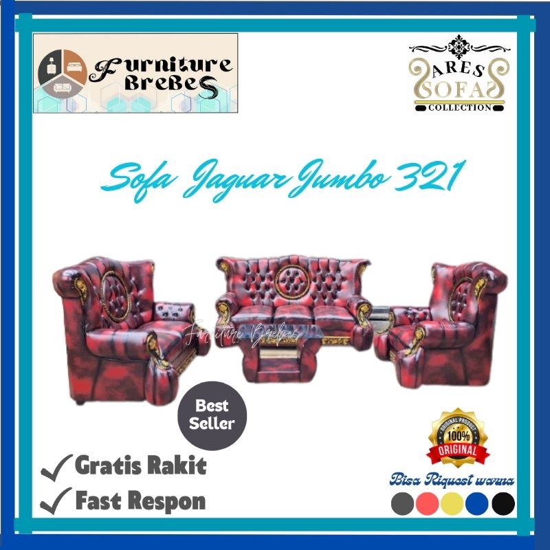 Sofa Jaguar / Sofa Jaguar Matahari Resin / Sofa Tamu / Sofa Jaguar Jumbo Murah Tegal Brebes Cirebon 