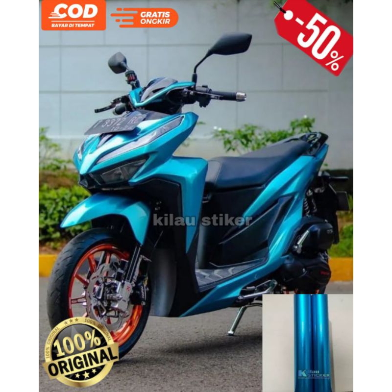 Stiker Motor Biru Candy Skotlet Motor Biru Candy tiker Skotlet Biru Candy Stiker Motor Warna Biru Ca