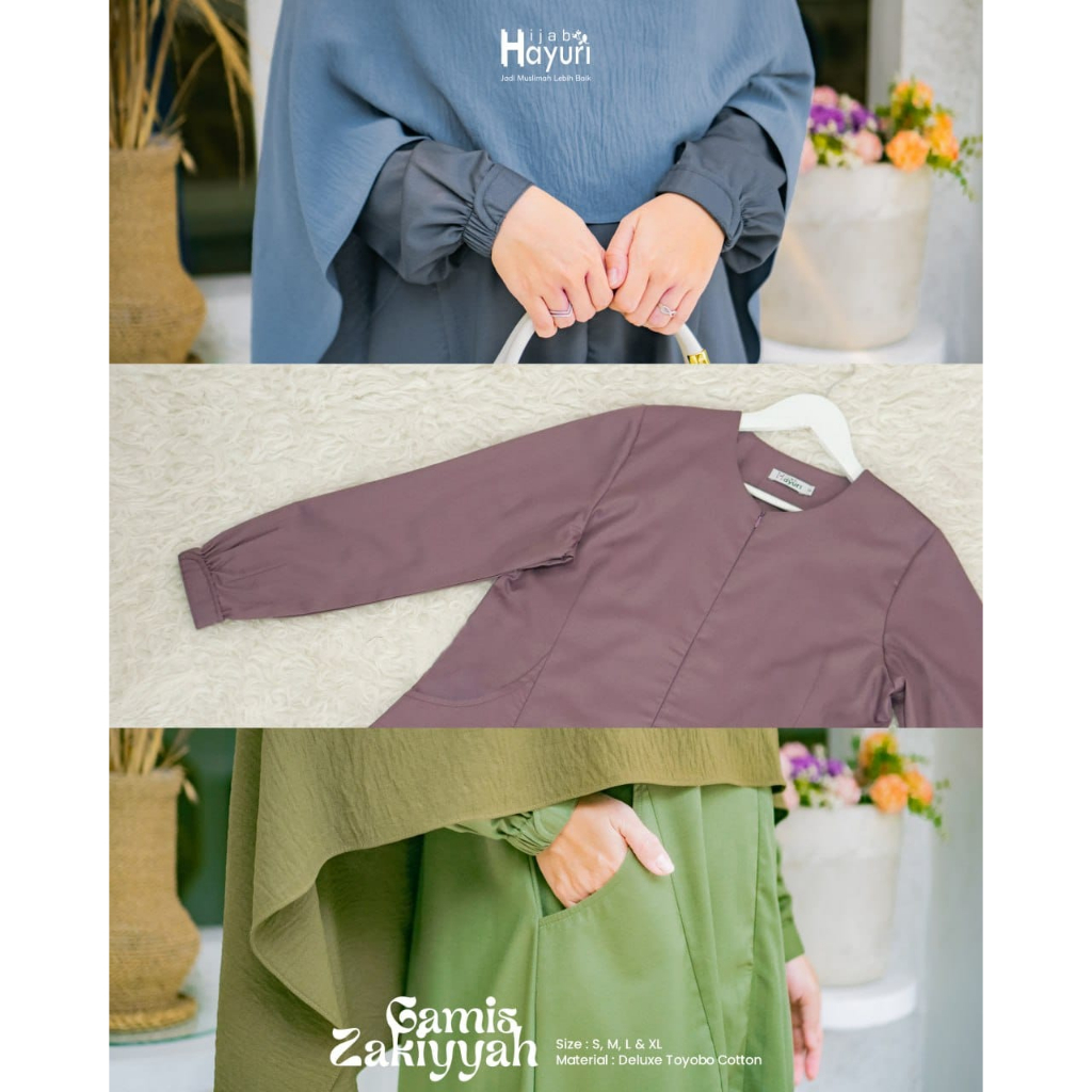 HIJAB HAYURI GAMIS ZAKIYYAH DELUXE TOYOBO COTTON