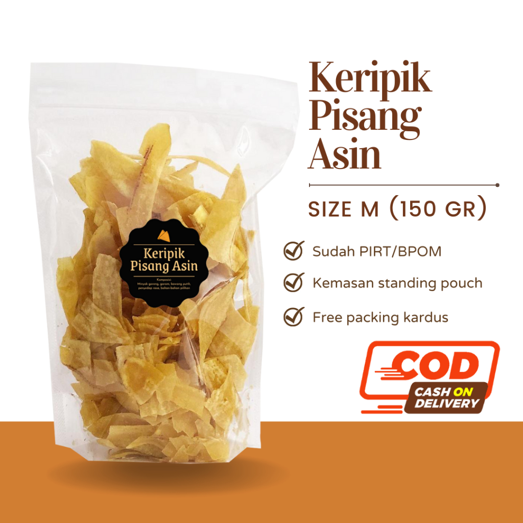 [DELISH SNACKS] Keripik Pisang Asin / Manis (M) / Snack Cemilan Murah / Camilan Kripik Enak Gurih Renyah