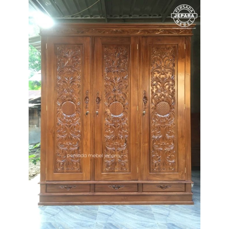 Almari pakaian jati terbaru / Almari pakaian jati / Almari pakaian minimalis / Almari jati / Almari 