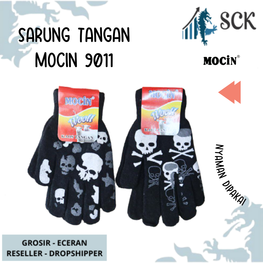 Sarung Tangan MOCIN 9011 Gelap Hitam / Sarung Tangan Motor Dewasa Kombinasi Motif MOCIN 9011 / Perlengkapan Otomotif - sckmenwear GROSIR