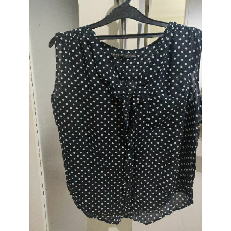 Atasan/blouse Zara Polkadot sleeveless Jumbo