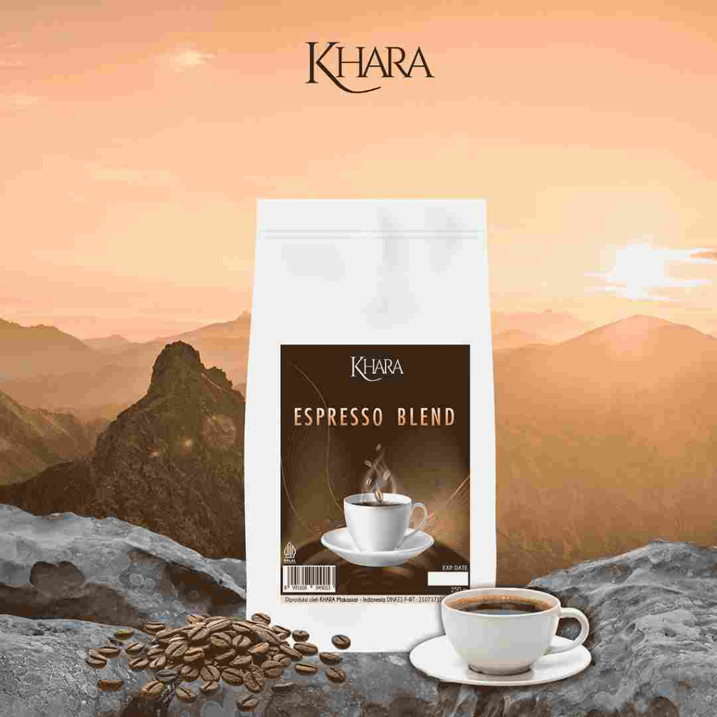 

Biji Kopi / Kopi Bubuk Espresso Blend 70/30 - Khara Espresso Blend 70/30 250g r& 1kg