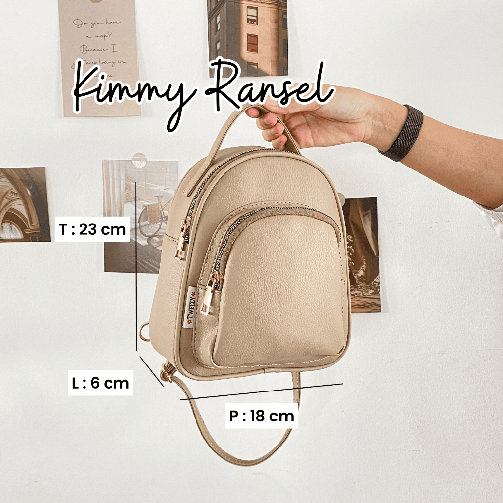 Kimmy Ransel Multifungsi - Tweelyforbag - Tas Ransel Wanita - Tas Wanita