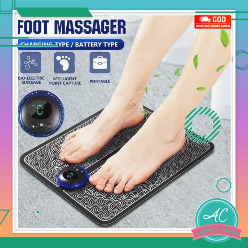 Alat Pijat Terapi Telapak Kaki Akupuntur Elektrik Isi Ulang Recharge EMS Foot Massager