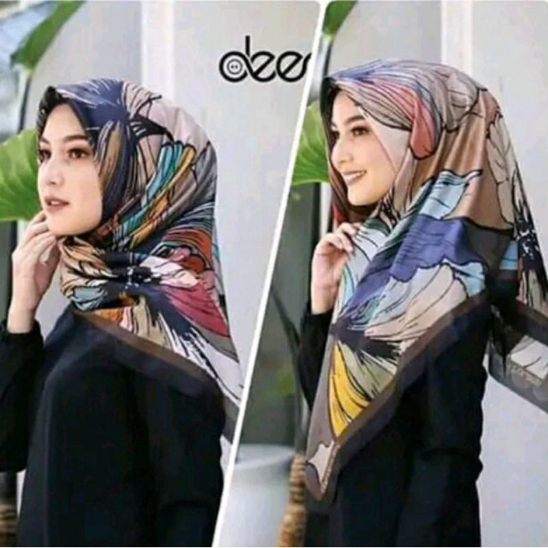 Kerudung Segiempat Voal Premium/ Hijab Segi Empat VOAL Lasercut Bunga